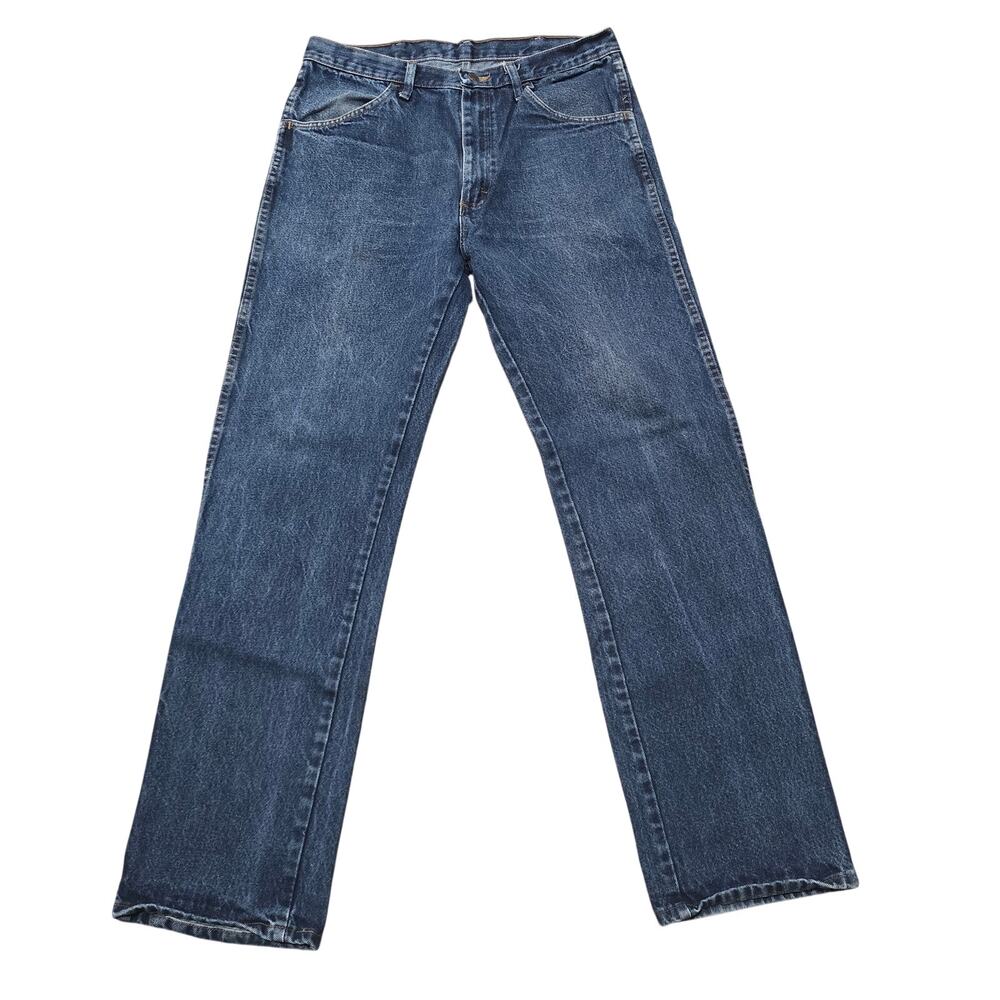 Rustler Denim Blue Straight Leg Jeans Men's Pants 34 x 34